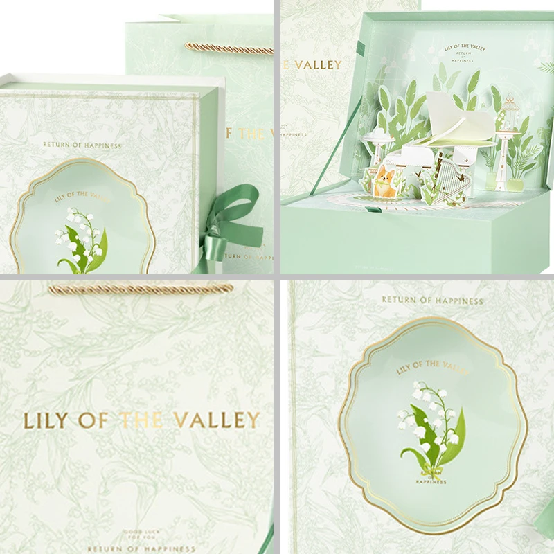 Custom Explosion Luxury 3D Pop up Large Paper Packaging Boxes Surprise Box Gift Box With Bag