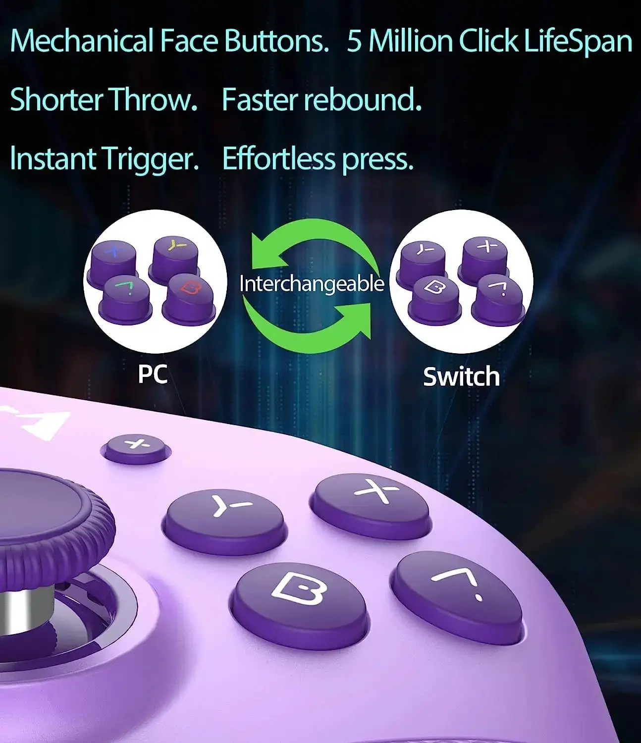 MOBAPAD Elite Gamepad Huben M9 HD Joystick for Nintendo Switch