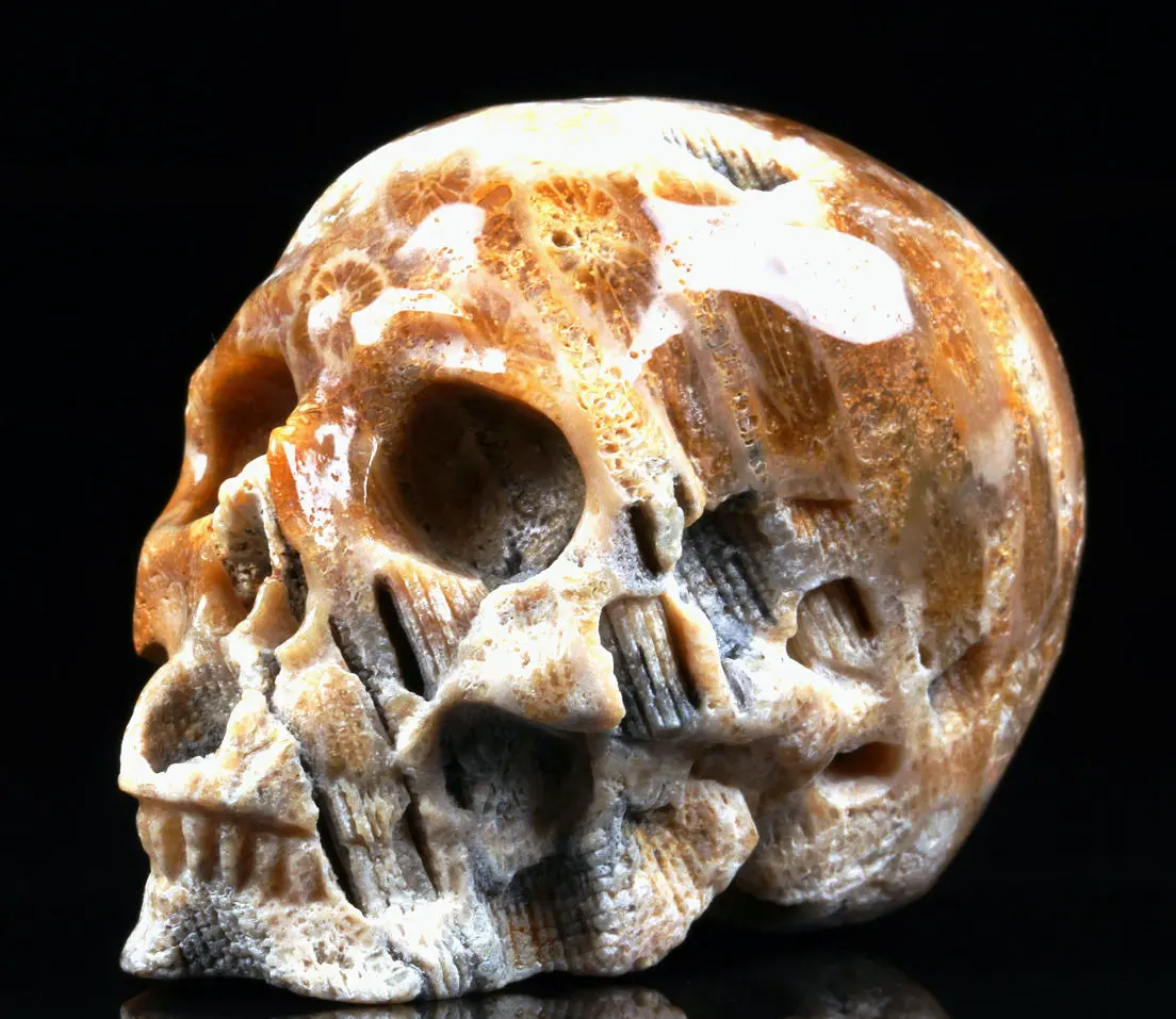 0 "高品质雕刻水晶头骨天然石宝石愈合彩色水晶头骨