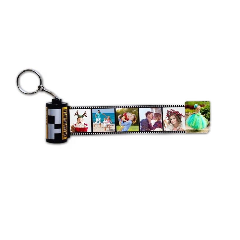 Customized Design Photo Camera Roll Keychains Sublimation Blank Loving