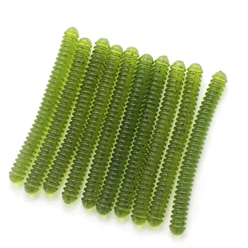 9.5cm 5.5g Long Threaded Soft Plastic Worm, Green Bionic Lure Soft Fishing Bait – Soft Lure – view 3