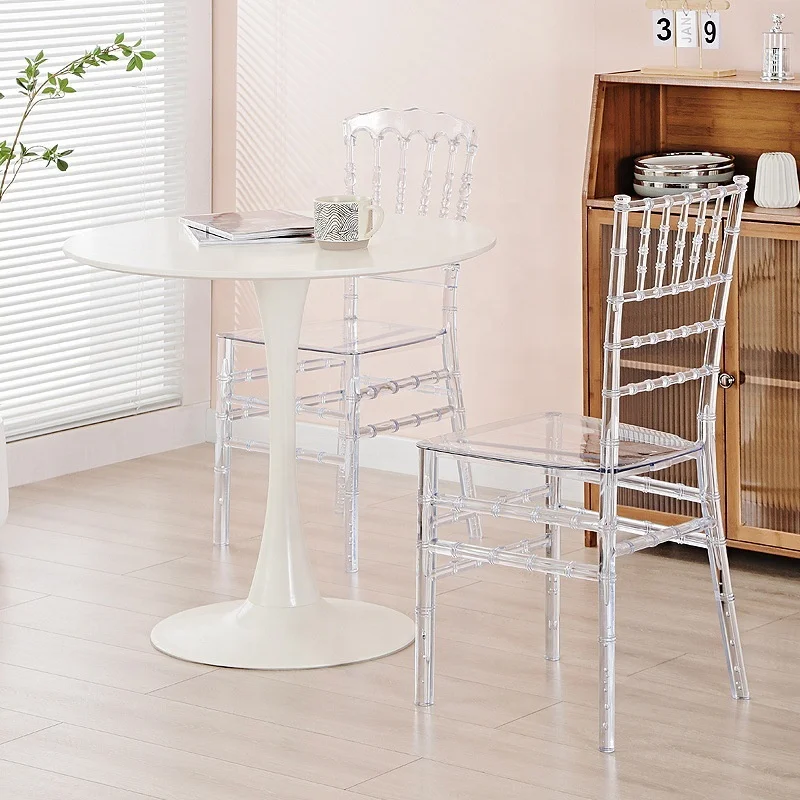 Dining Chairs Outdoors Nordic Luxury Modern Crystal Clear Acrylic Furniture  Dinning Room Restaurant Dining Plastic Chairs