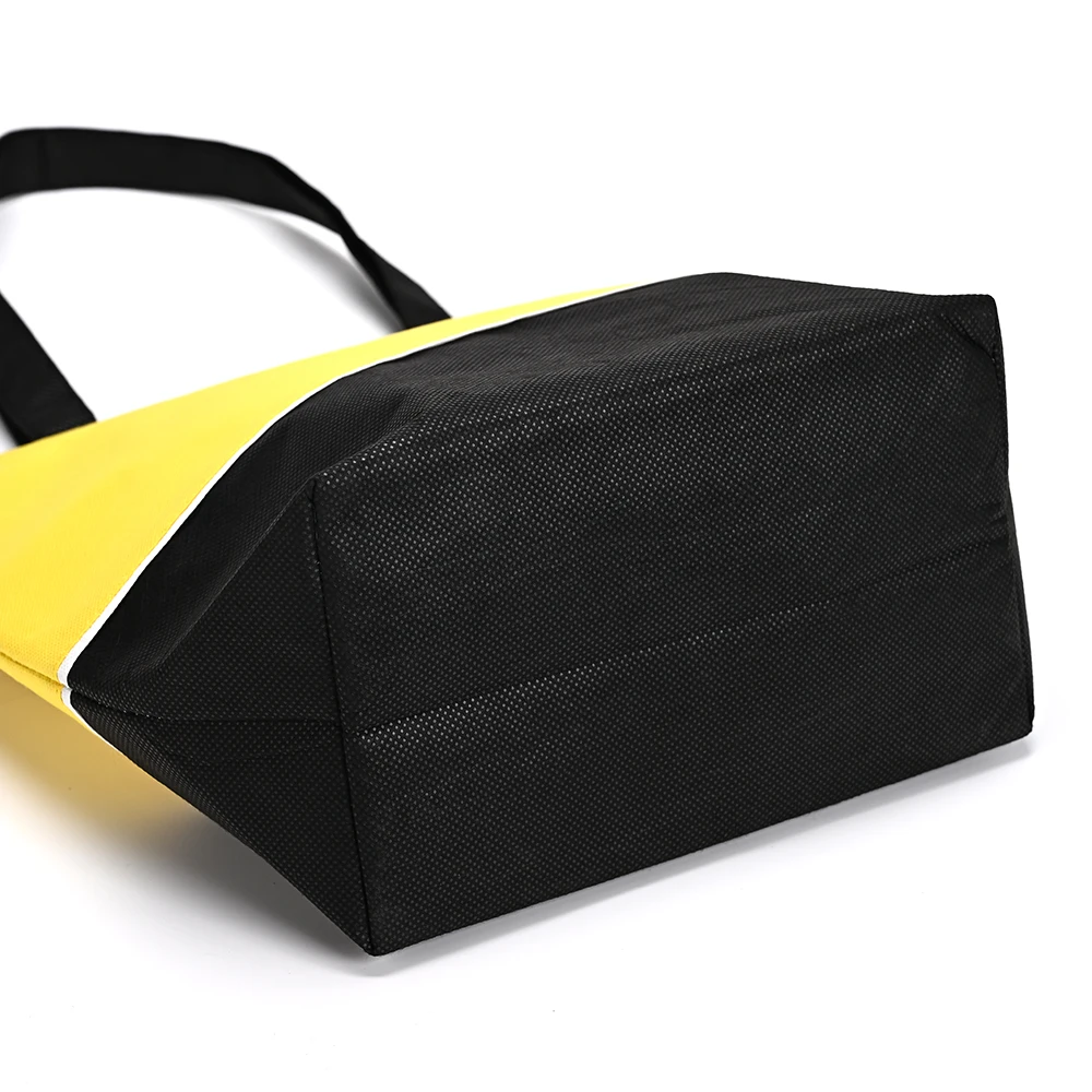 Custom Eco-Friendly Reusable RPET Material Foldable Tote Shopping Bag Fashionable Grocery Shopping Gift with Custom Logo details