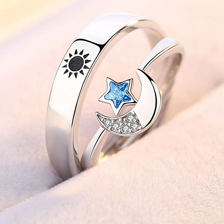 Inlaid Crystal Adjustable Ring for Women Teen - SC Jewelry