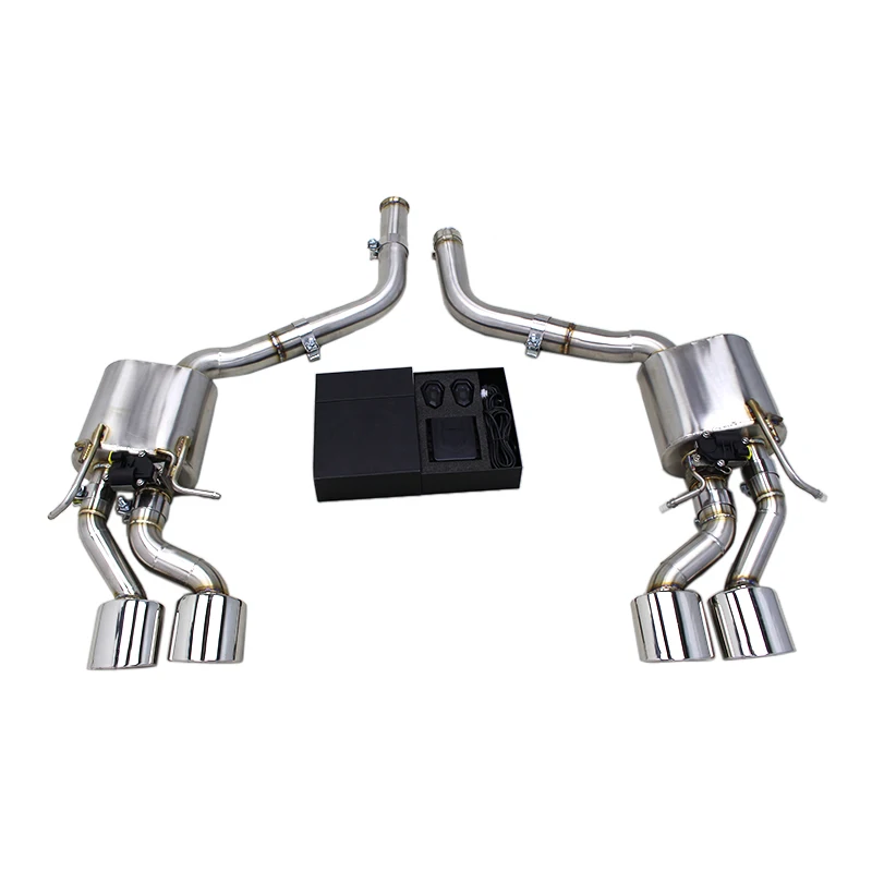 Obm SUS304 Rear Axle Section Exhaust Pipes For Mercedes-Benz C63 AMG W204 6.2L 2012-2015 Exhaust