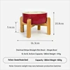 Cuenco individual rojo brillante con soporte para pies alto