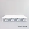1-tier riser shelf + 4 transparent drawer boxes