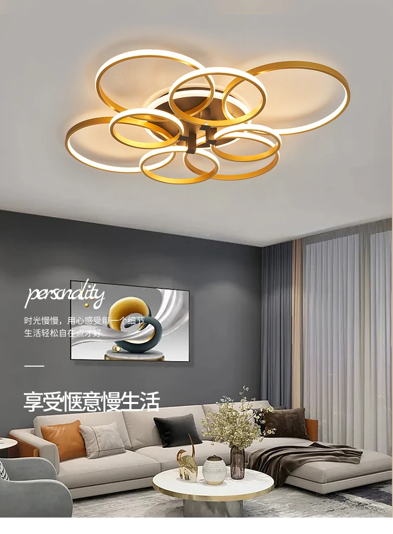 Hot Led Chandelier Lights Dimmable Modern Minimalist Aluminum Led ...