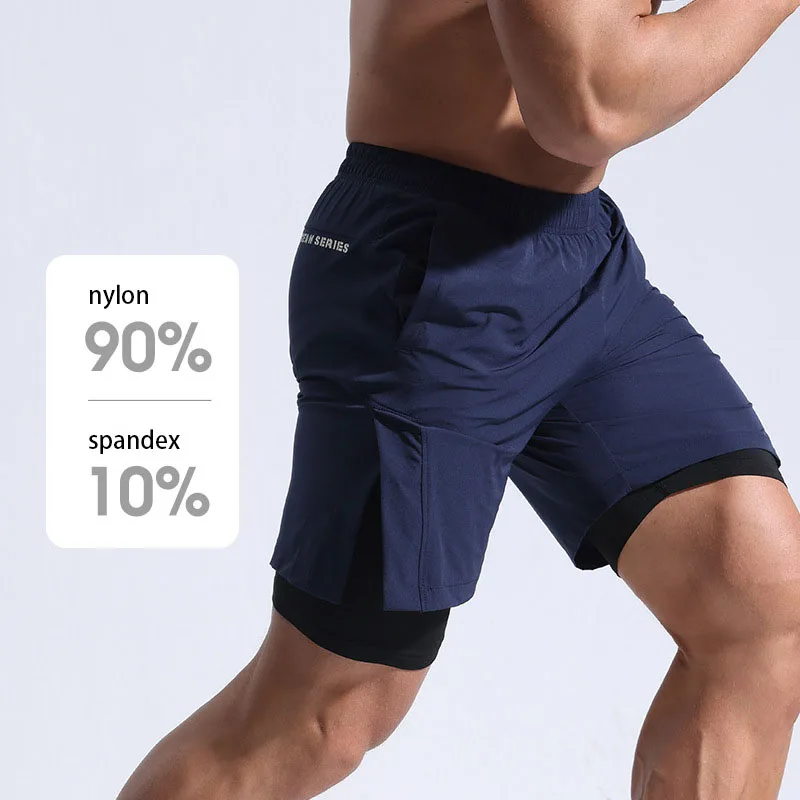 Mænds afslappede shorts ensfarvede brugerdefinerede trykte sports fem Fiess strandbukser åndbar mesh basketballshorts73_voghion.com