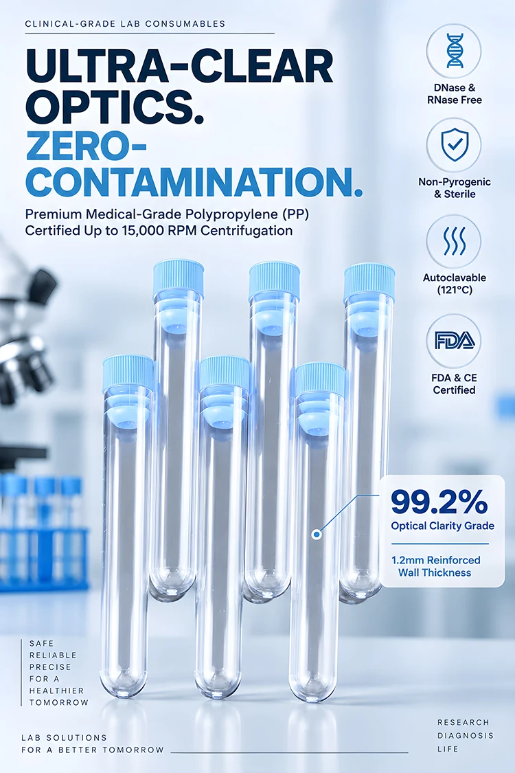 plastic test tubes