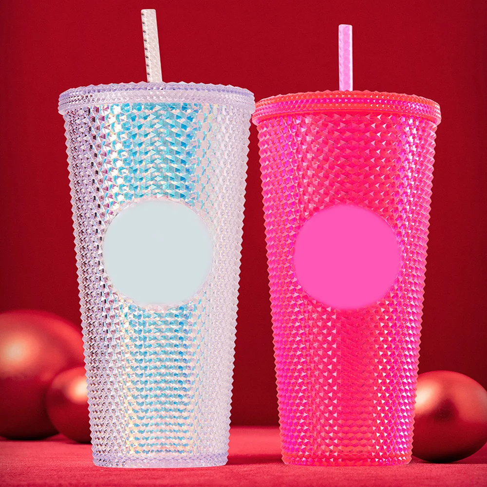 Starbucks Burgundy Maroon Studded Disco Tumbler