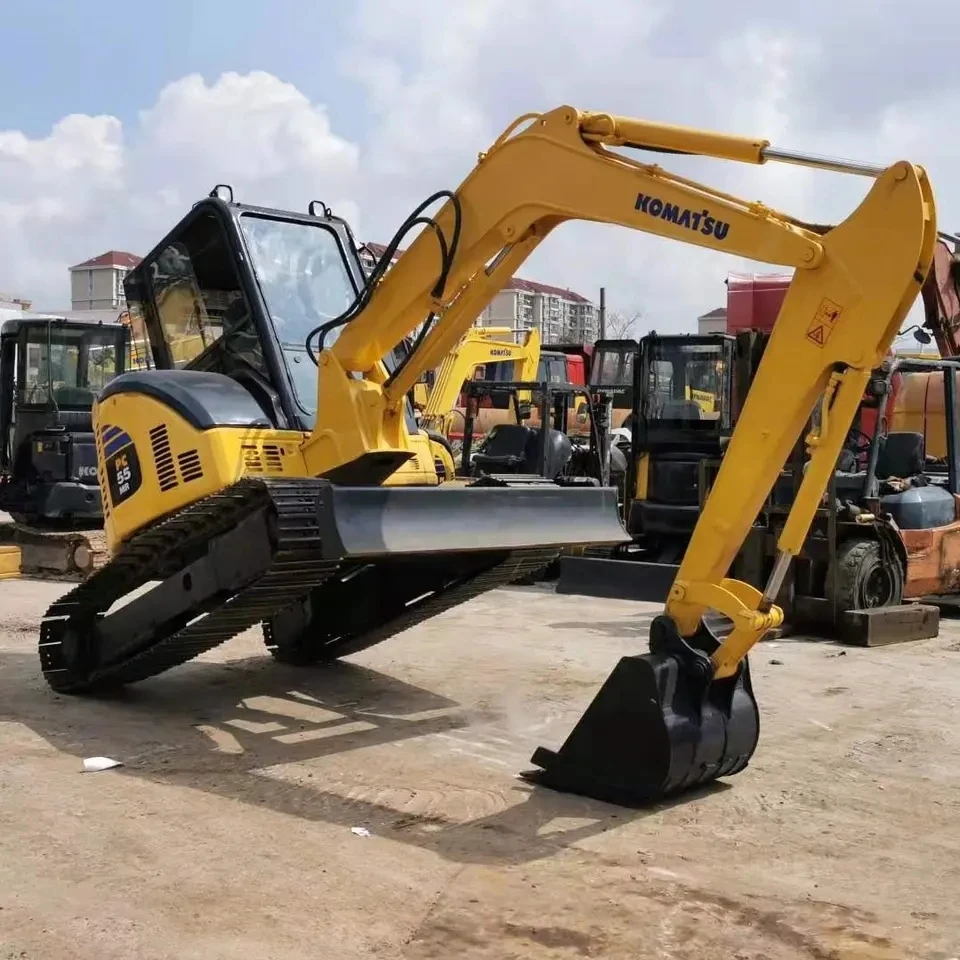 Used Mini komatsu Pc55 Crawler Excavator for Sale Pc 55 Trench Digger ...