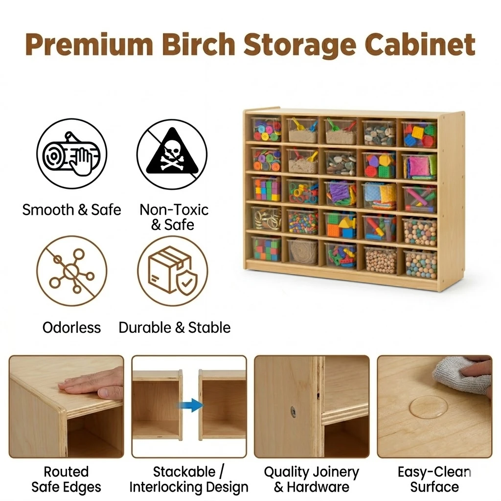 Vorschul-Kindertag sttte mit 25 Cubbies Kinder sicheres Birken sperrholz  Klassen zimmer mbel Spielzeug Aufbewahrung sbox Regal Kindergarten|  Alibaba.com