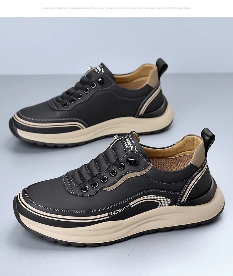 Scarpe Casual moda uomo a buon mercato Sneaker con cuciture colorate  Sneakers con lacci traspiranti maschili