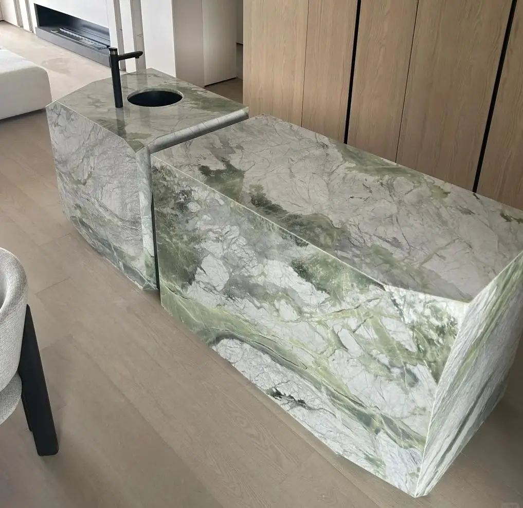 Modern Elegant Design Natural Irish Green Marble for Kitchen Island Indoor Bar Multifunctional for Kitchen Bathroom Living Room