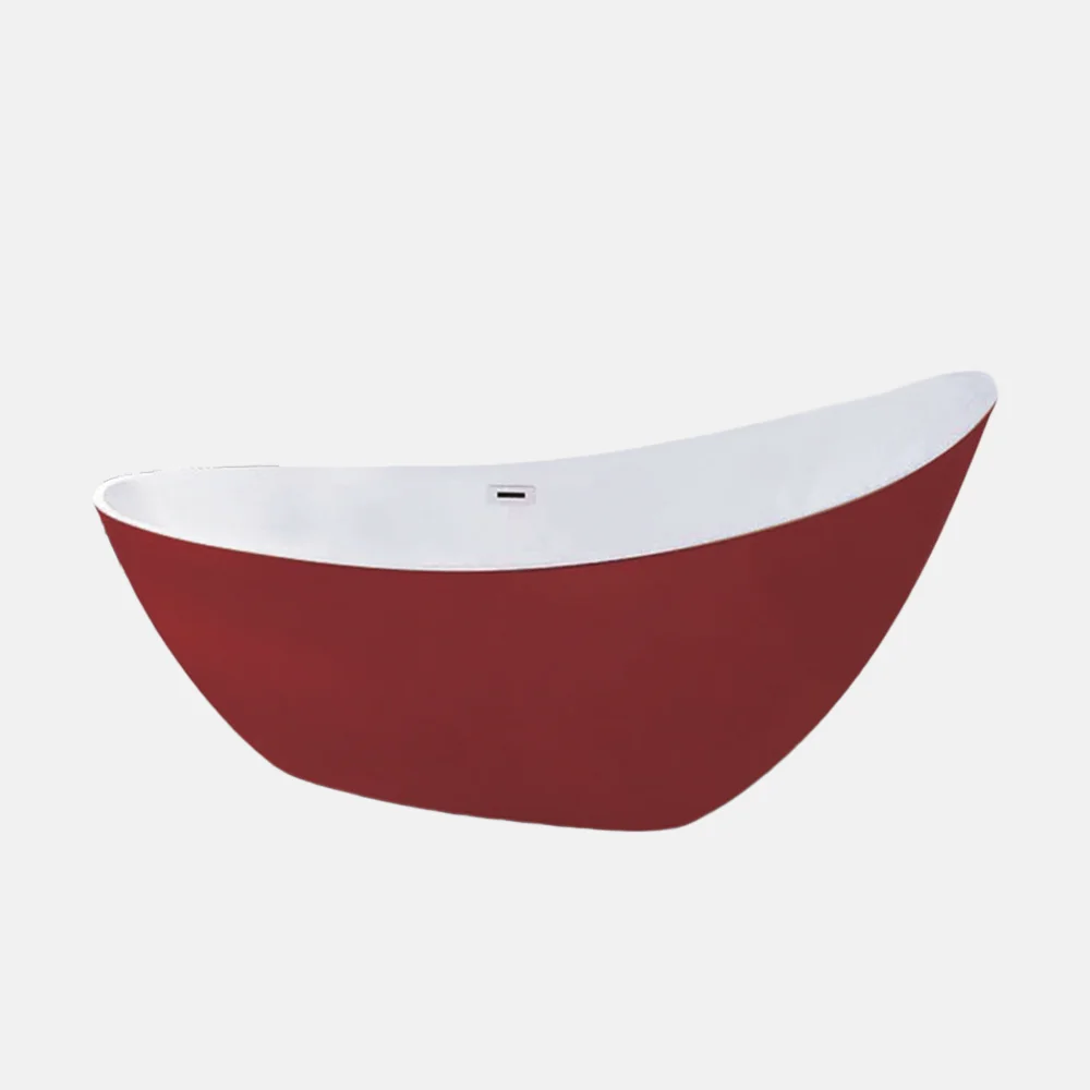 Good Quality Bathtub For Luxury Bathroom Red Special Comfortable Shape Free Standing Bathroom Bathtub