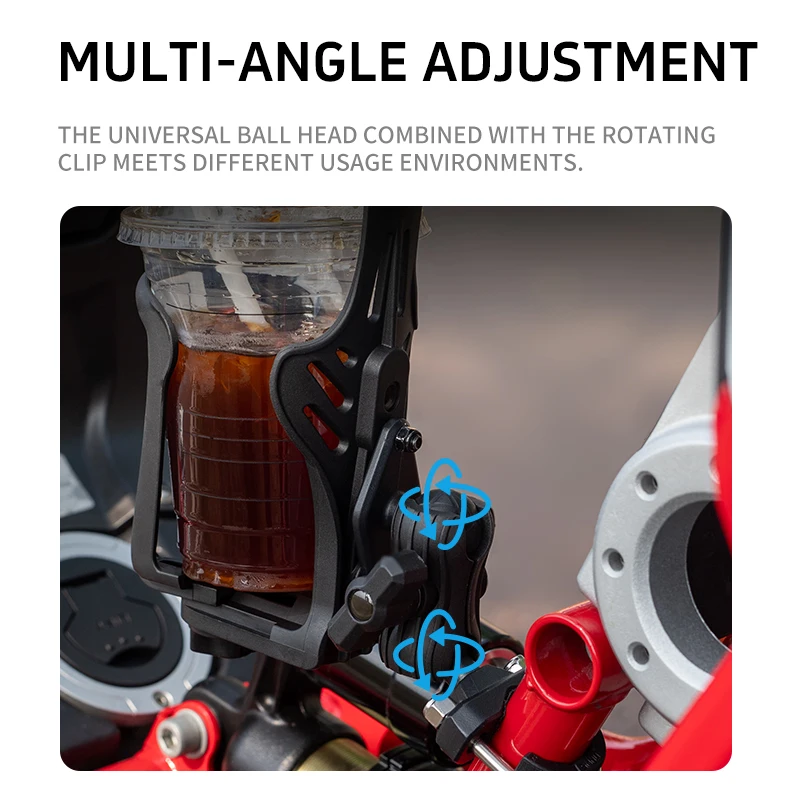 SMNU Classic 2-in-1 Aluminum Alloy Universal Fit Motorcycle & for Cup Holder with Adjustable Design