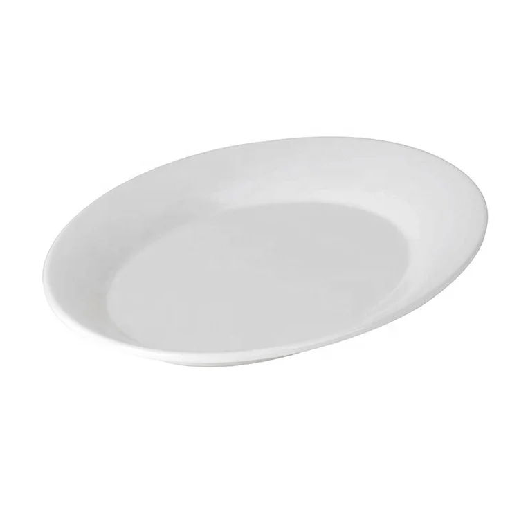 PLAT DE SERVICE OVALE EN PORCELAINE ROYAL BLANC : Vaisselle