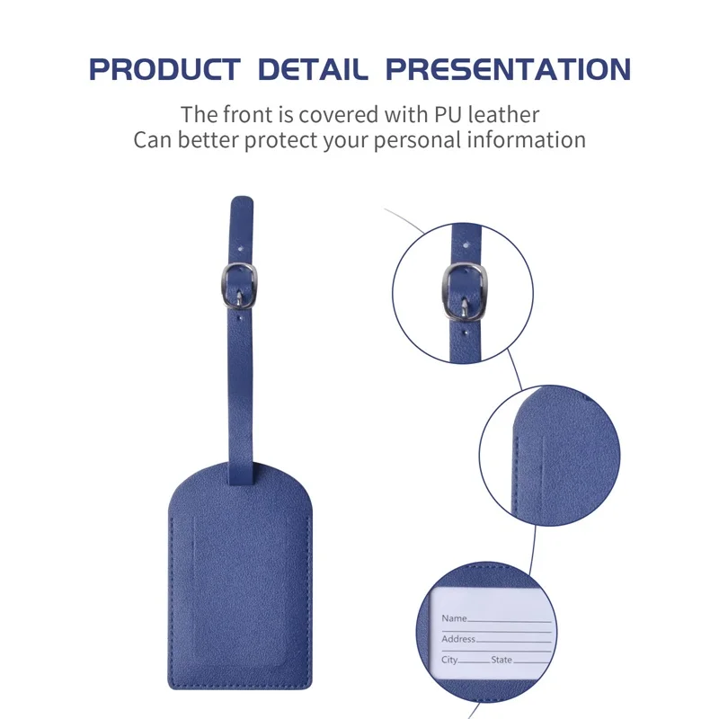 Custom Printing 3d Name Logo Luggage Tag Waterproof Pu Leather Soft Pvc