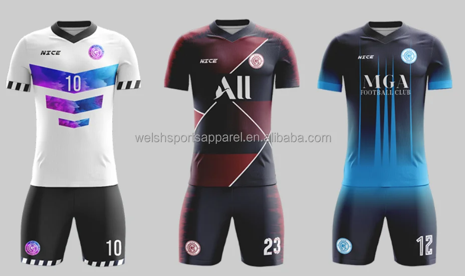 Training Soccer Uniform Football Jersey Full Set With Simple Design