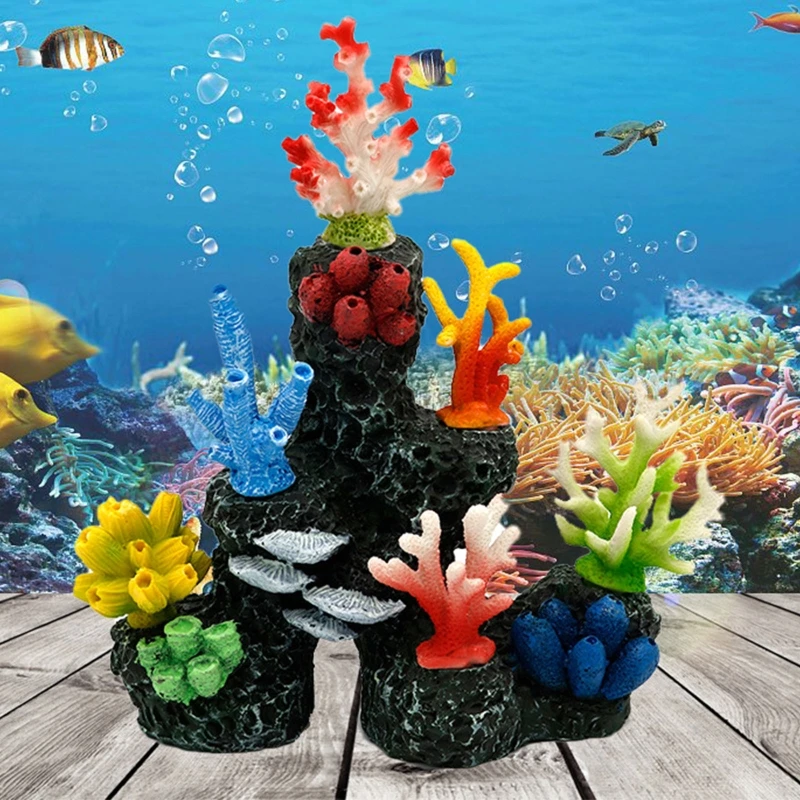 1 Pcs Colorful Faux Coral Reef Decor for Aquarium Decorations