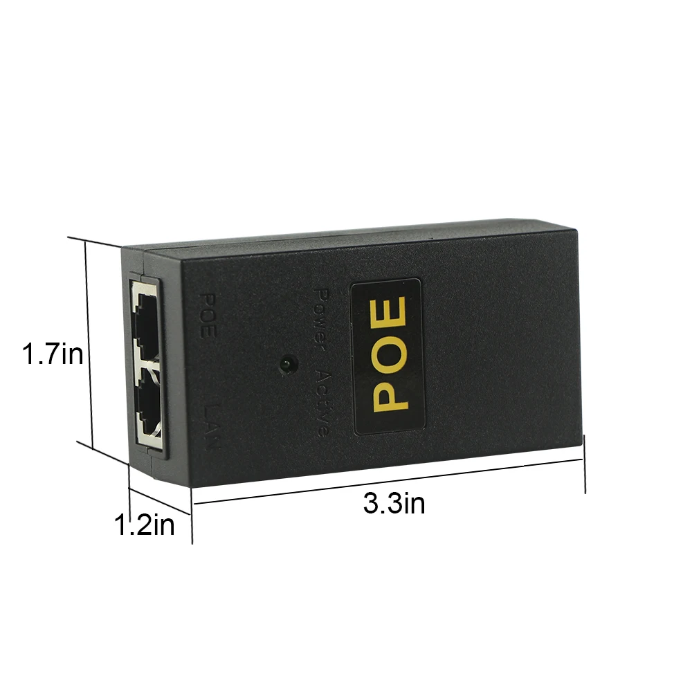 48V 0.5A 24W Desktop POE Power Injector Ethernet Adapter For IP Camera  Switch