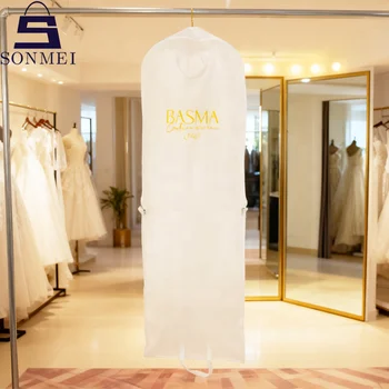 Luxury Foldable Extra Long None Woven Bridal Wedding Dress Garment Bags