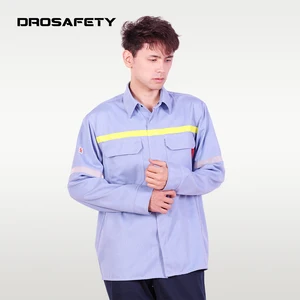 Safety Engineers NFPA 2112 Workwear Uniform Shirt Wool Modacrylic Antistatic Flame Retardant Work Shirts