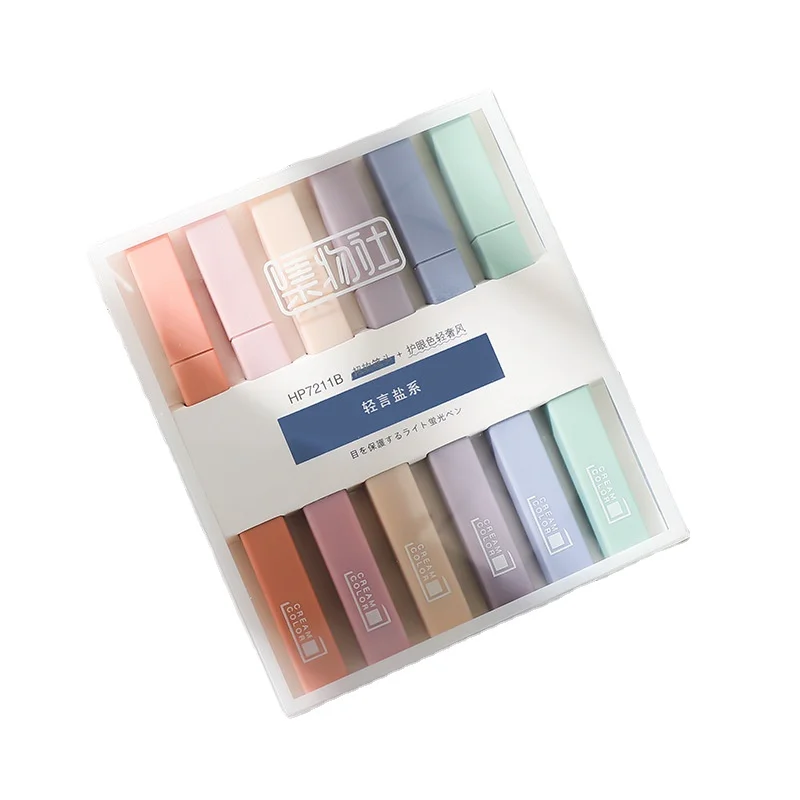 Флуоресцентные 6 цвет ручка с защитой для глаз мягкий набор кистей большой вместительностью-маркер белой