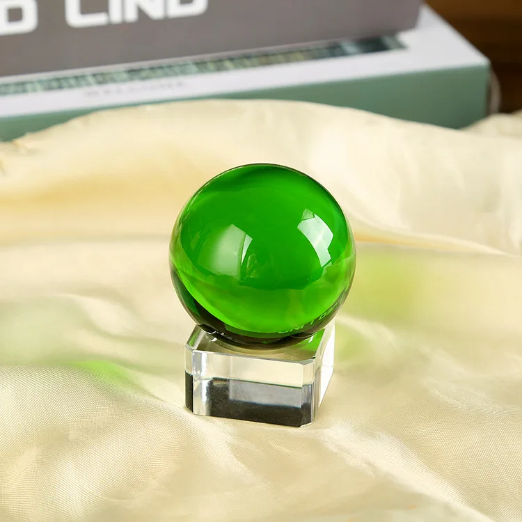 Colorful 40MM 60MM 80MM 100MM 200MM 300MM Pure K9 Crystal Glass Balls Seven Color Crystal Ball