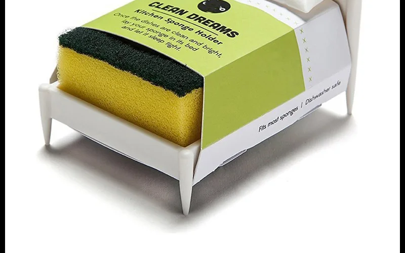 Creative cleaning cloth sponge small bed bed shape cleaning cloth storage rack kitchen drain storage rack supplier