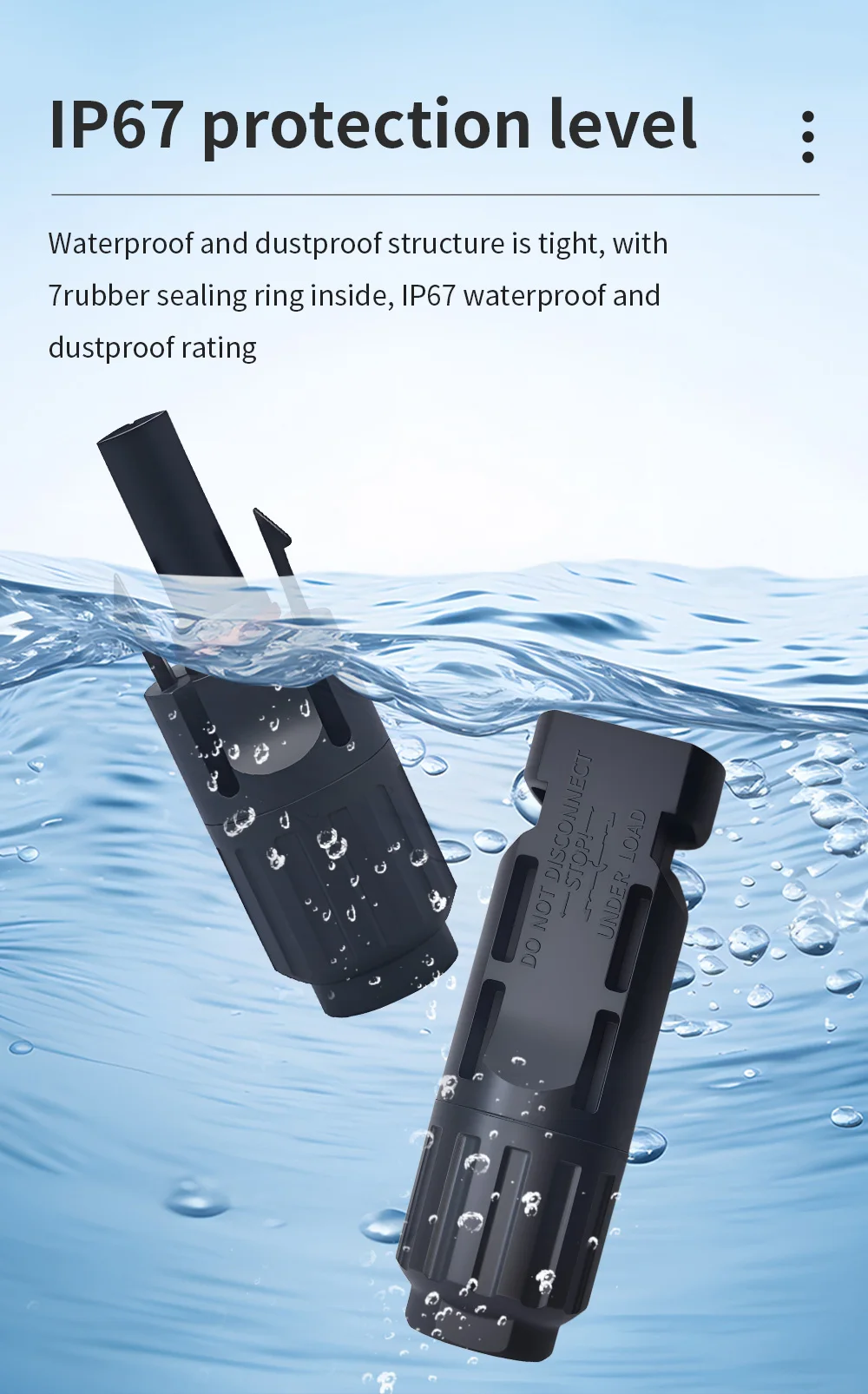 TOMZN 1000V 32A Two sets of Solar Connectors Panel Branch PV Photovoltaic Board Terminal Box Inverter Waterproof Anti-fuse