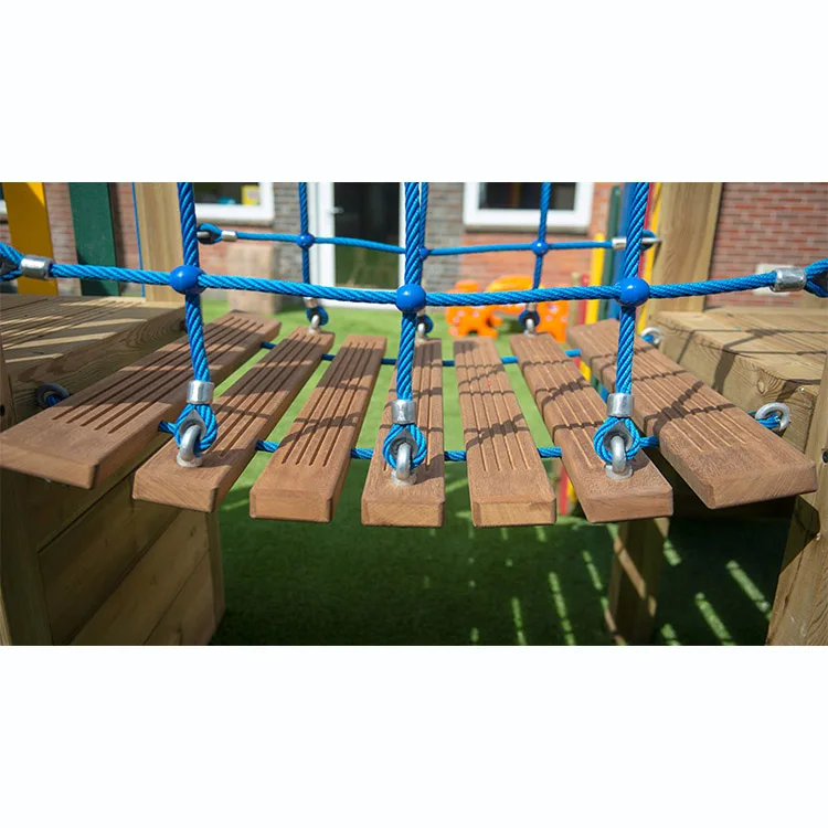 Équipement d'entraînement physique pour enfants de maternelle pont d'équilibre pont oscillant pont suspendu cadre d'escalade pont en bois solitaire