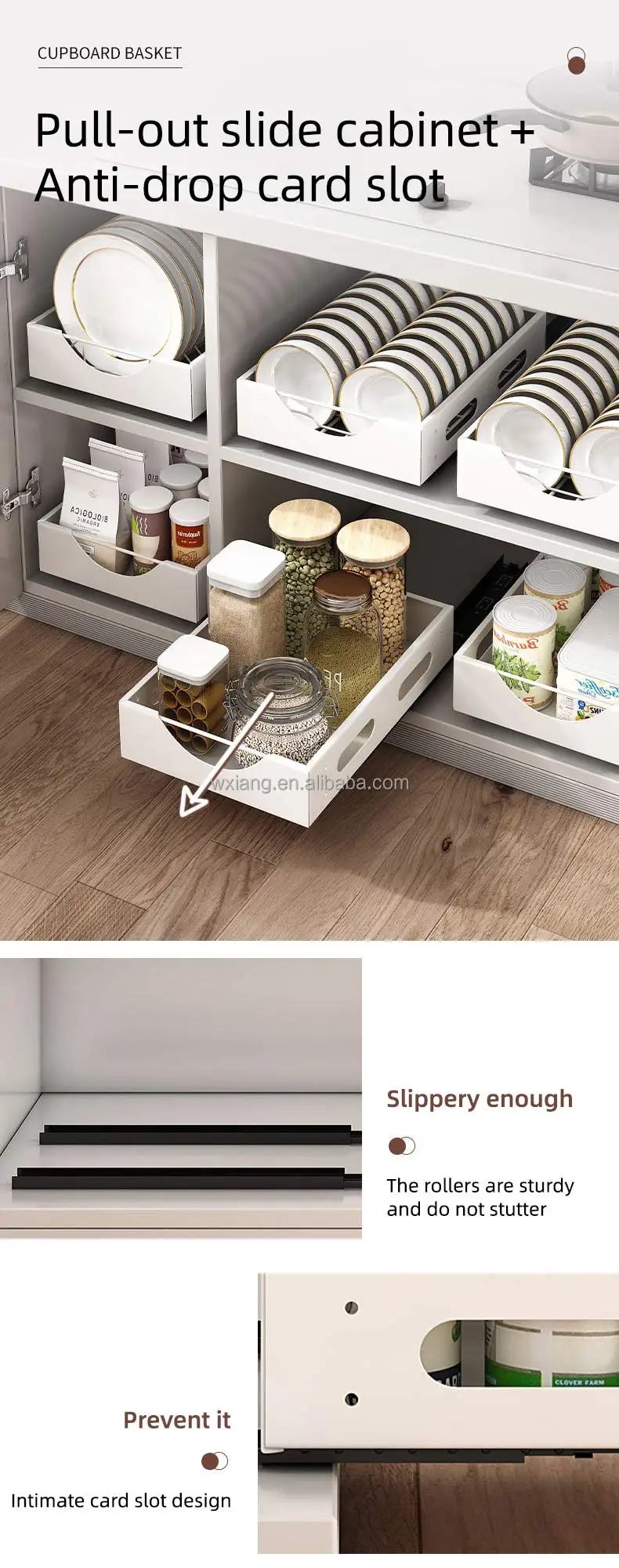 Kitchen Dish Cutlery Holder Kitchen Cabinet Steel Storage Drawers ...