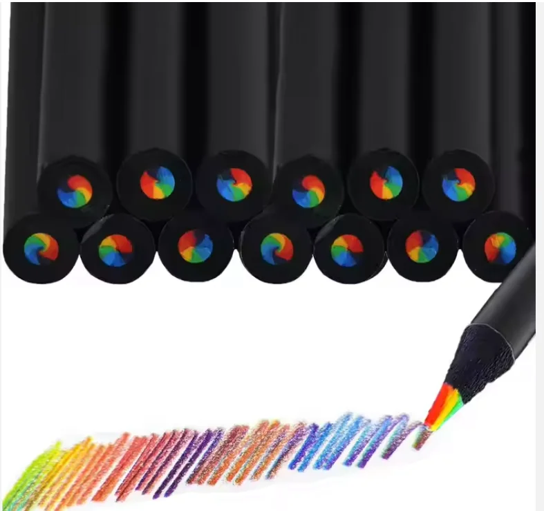 7 Color Rainbow Art Colored Pencils For Coloring Books And Drawing In Arts_voghion.com