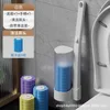 Base de escobilla de baño blanca - Cabezal de escobilla azul 6