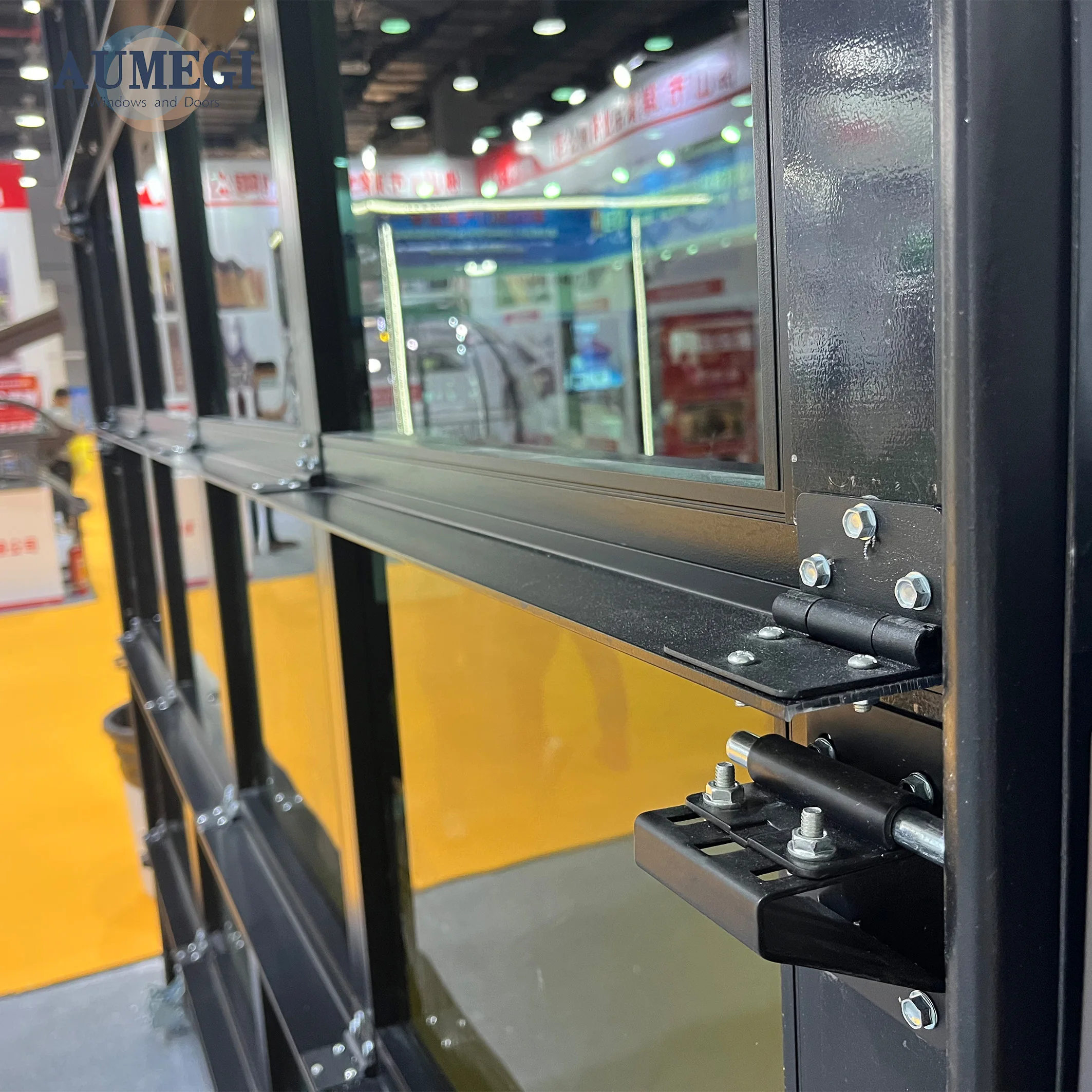 Aumegi Sound Insulation Door Slide Garag Full View Glass Garage Door Sectional Frameless Aluminum  Automatic Garage Door