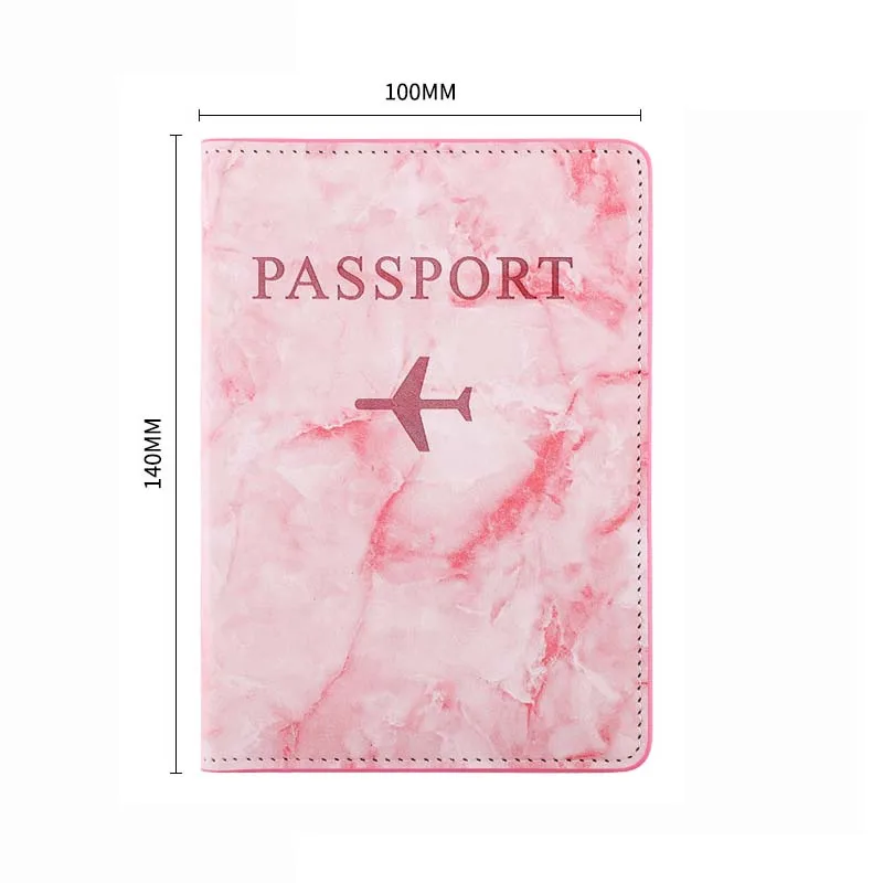 M2EA Fashion Travel PU Leather Passport Cover Holder Hot Stamping