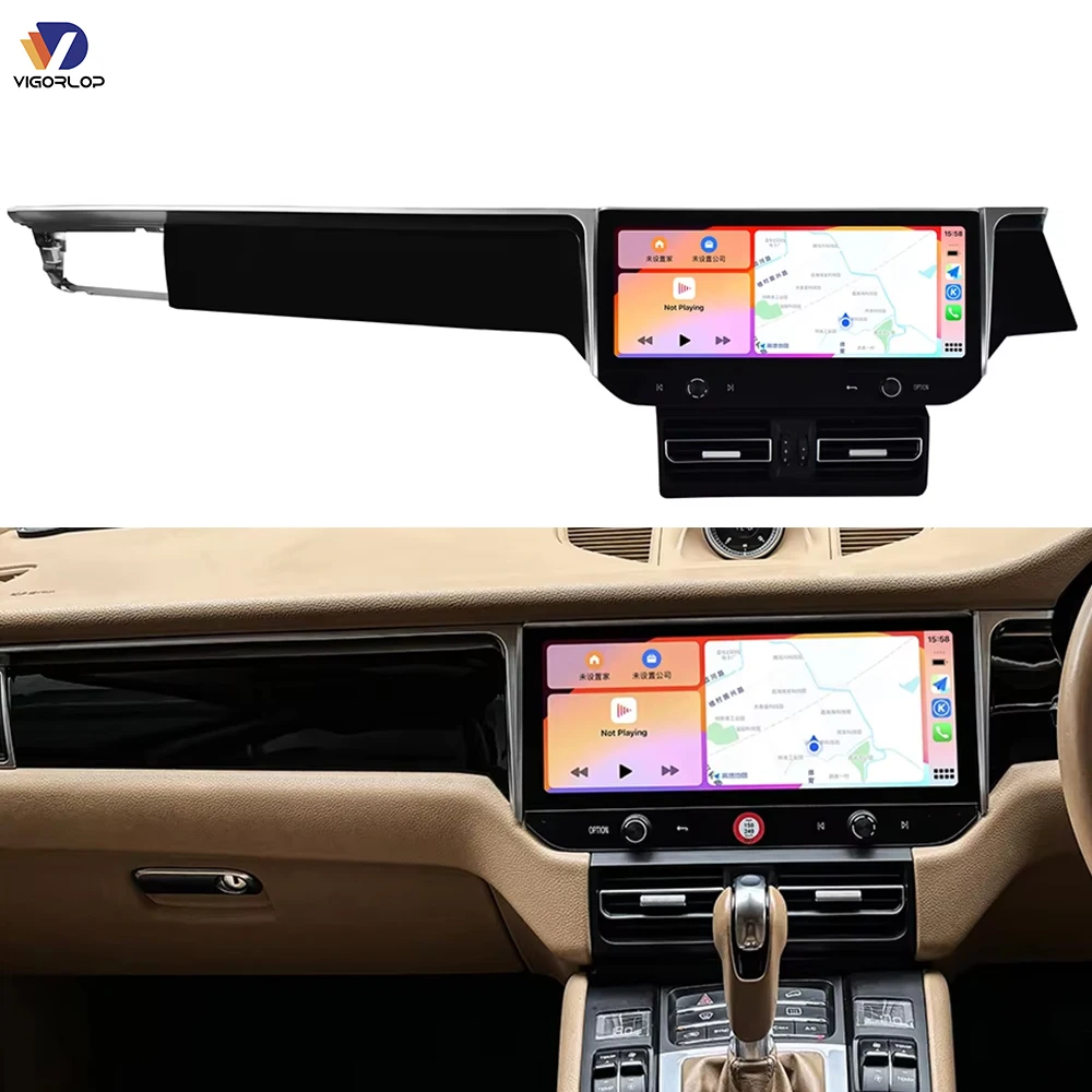 Car Monitor Navigation Stereo Dvd Radio Multimedia Wireless Android Auto Porsche Macan Carplay 12.3