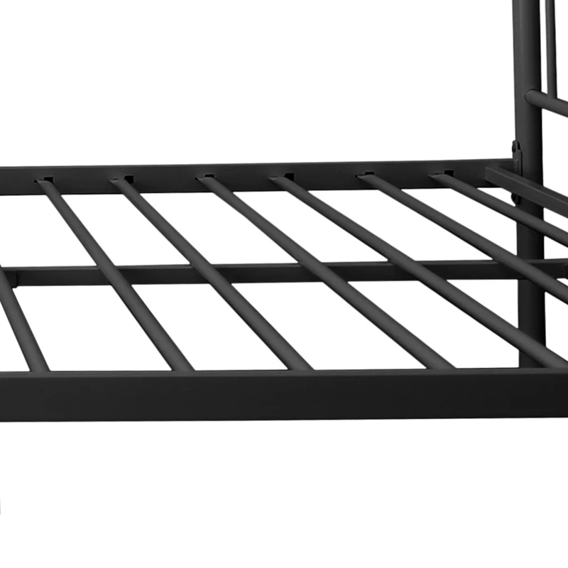 Metal Bed Frame With Built-in Headboard Loft Iron Bed Industrial Style ...
