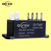 QYZK load 30A 277VAC relay alternative to T92S11D22-12 general purpose dpdt 12vdc dc 12v power relays for commercial appliances