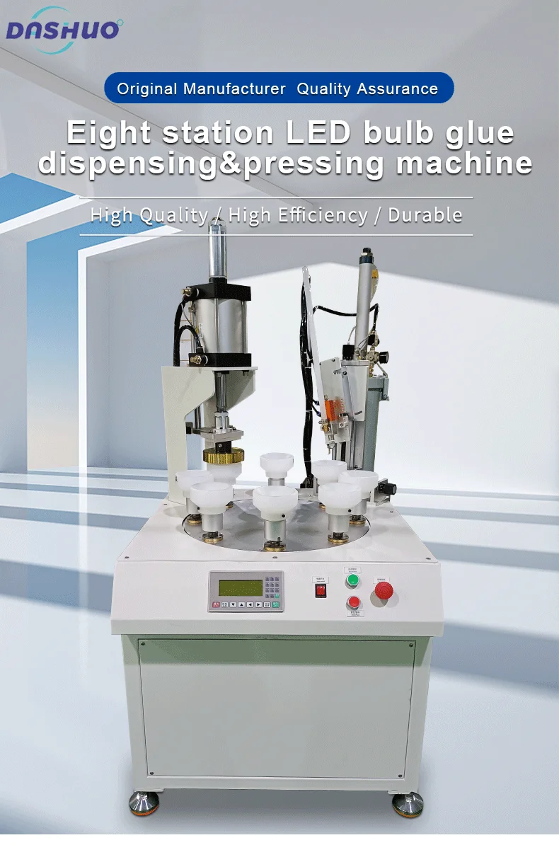 Industrial White Bulb Pressing Plate And Gluing Machine Led Bulb Making