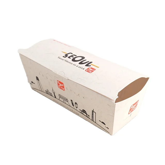 Factory Price Customized Logo Food Grade Hot Dog Food Packaging Art Paper Shipping Box