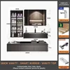 160Rock Slab Ceramic Basin+Smart Mirror Cabinet