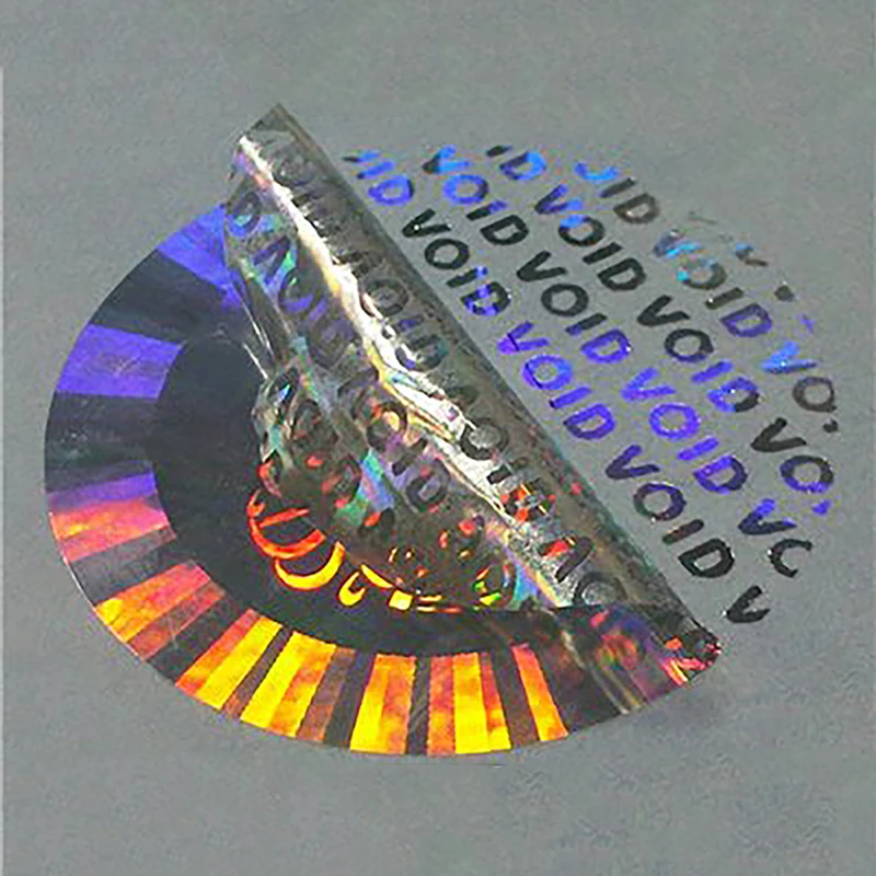 Sticker Printing Secure Security Label Genuine Hologram Id Void Sticker Overlays Silver Mini Qr Code Hologram Sticker