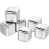 Silver ice cube, single piece
