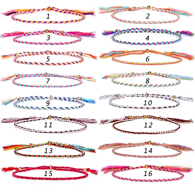Friendship Braided Rope Bracelet For Women Colorful Handmade Bracelets