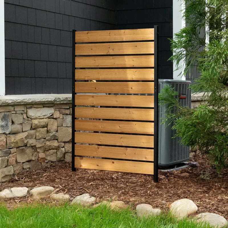 Air Conditioner Wood Panels Privacy Fence Outside Trash Can Pool Equipment  Enclosure Outdoor Hide AC Units Privacy Fence Screen