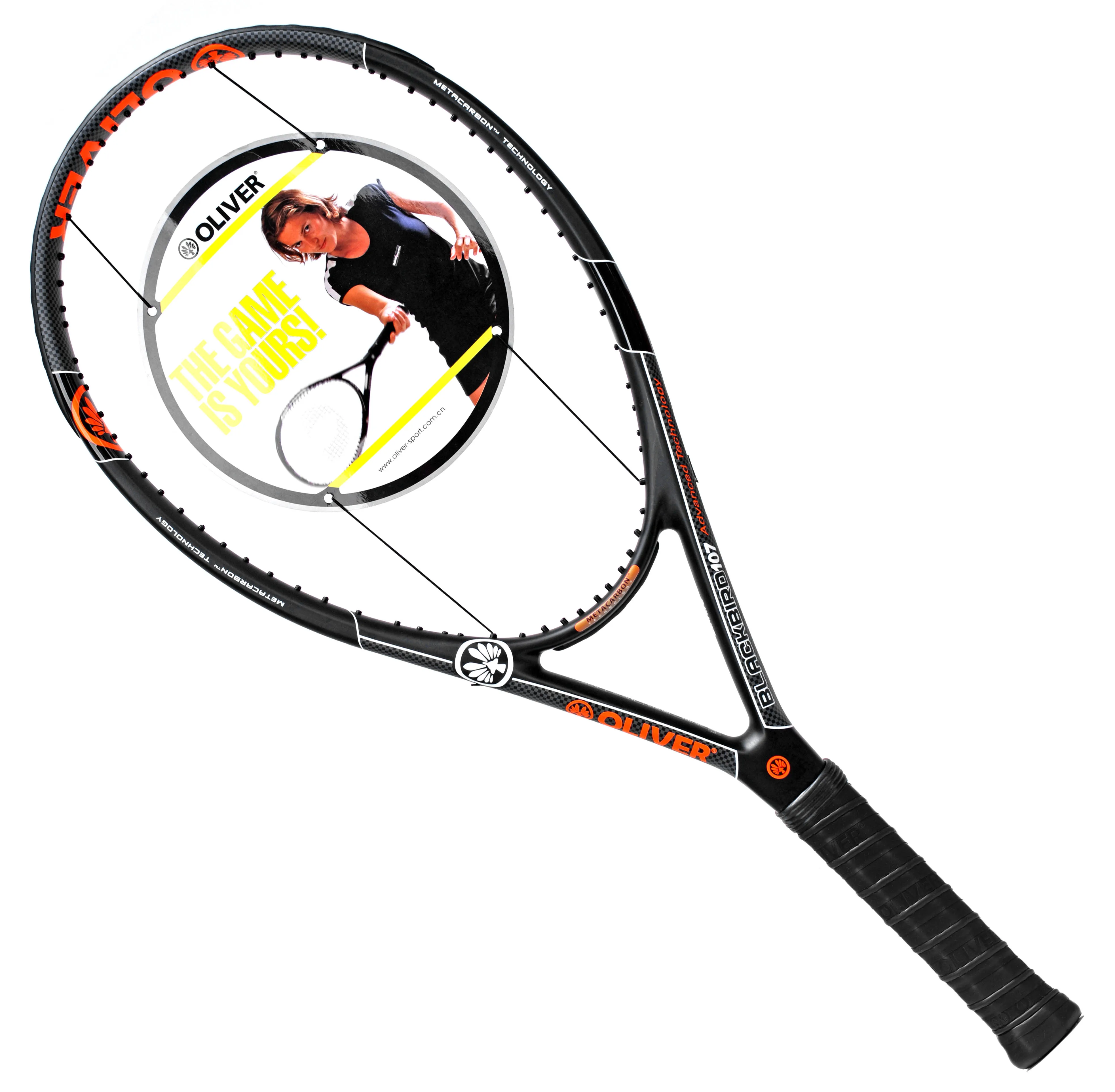 new type top sale high quality tennis racket blackbird 107