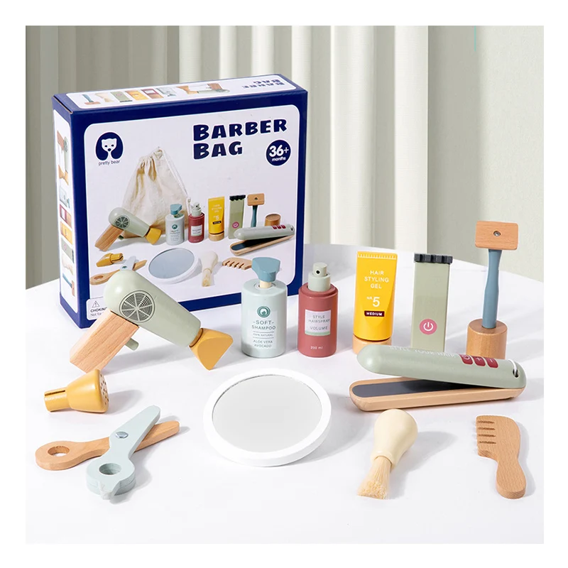 CPC CE-zertifiziertes Holzspielset für Kinder, Schönheitssalon-Spielzeug, Make-up-Set, Lernspielzeug für Mädchen